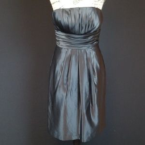 Bill Levkoff black formal strapless dress empire